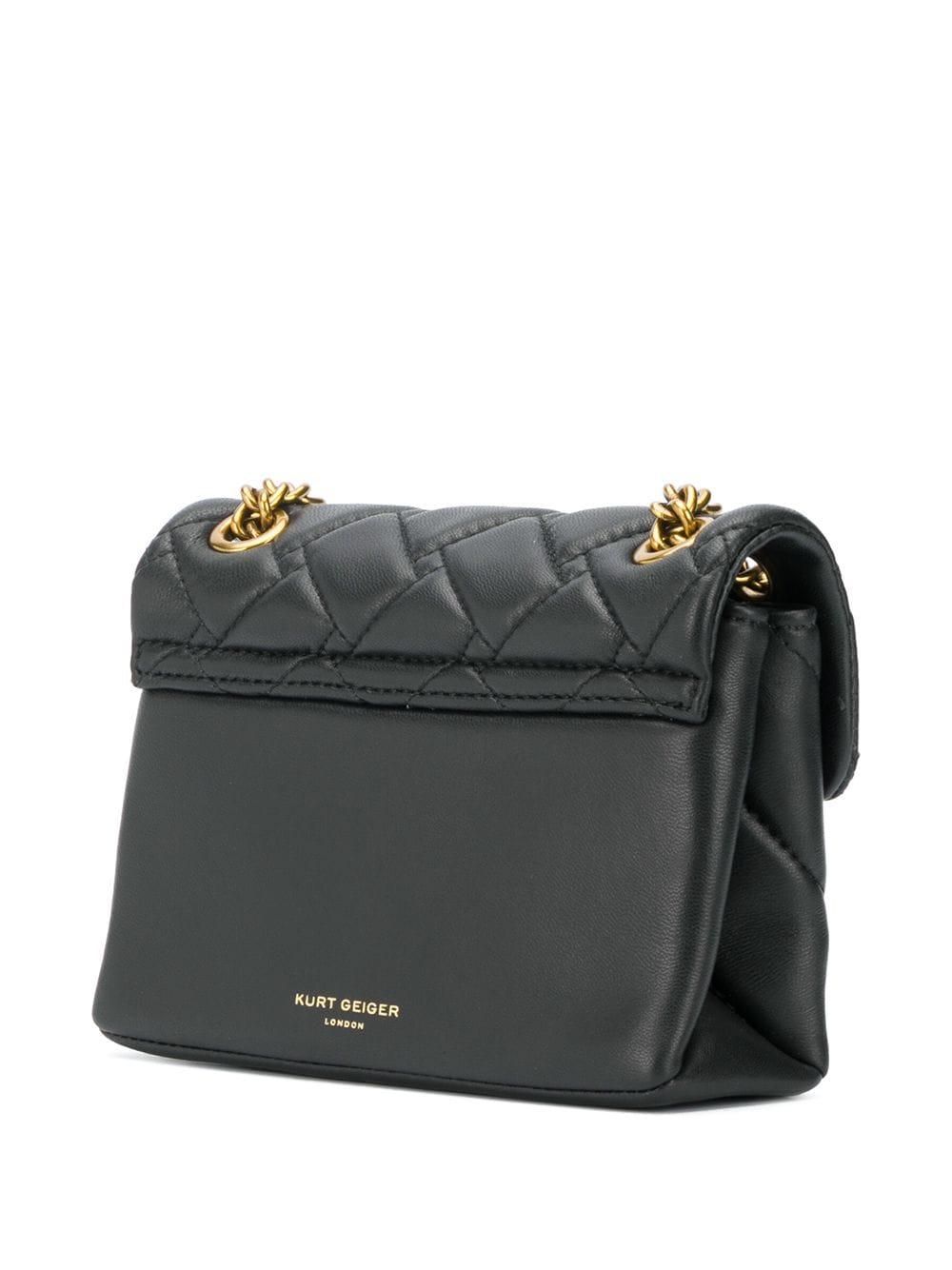 Kurt Geiger Leather Kensington Mini Quilted Shoulder Bag in Black Lyst