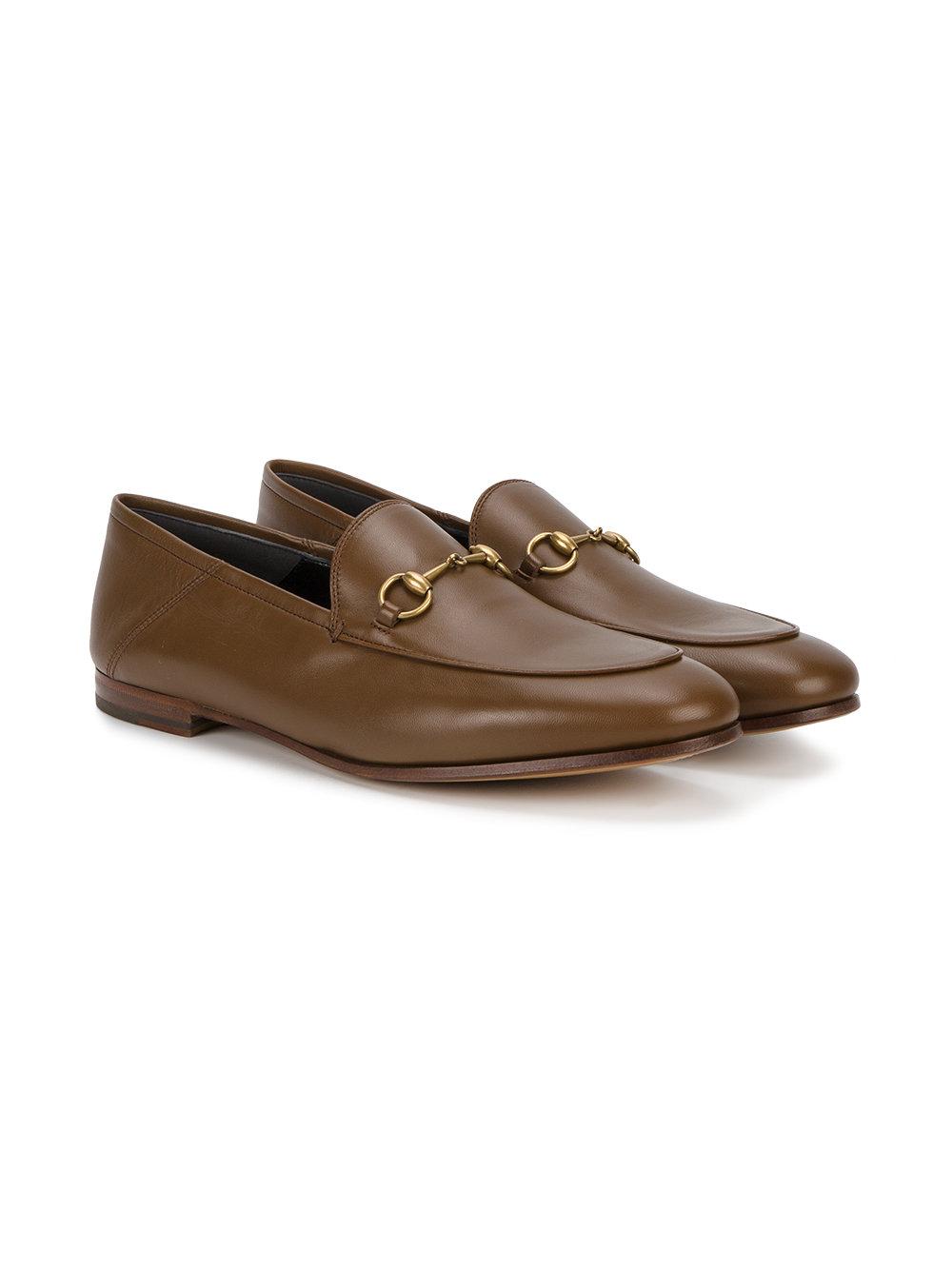 procedure Gangster er mere end Gucci Brixton Horsebit Loafers in Brown | Lyst