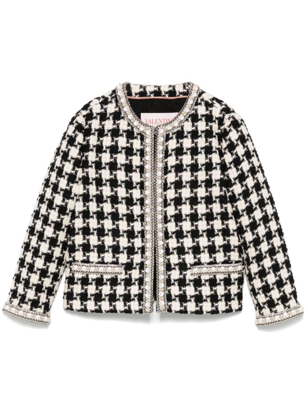 Valentino Garavani レディース ブラック エンブロイダリー ジャケット 