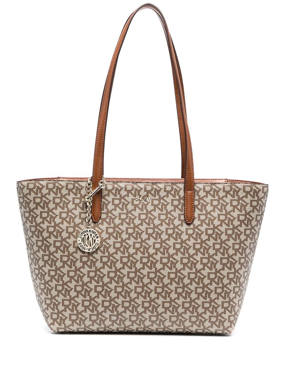 dkny monogram tote bag