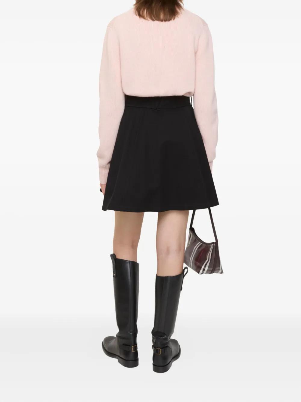 スカート Burberry FW23 Embroidered wool skirt (8077198 B7339) Burberry Embroidered Wool Skirt With Checked Design – LOZURI®