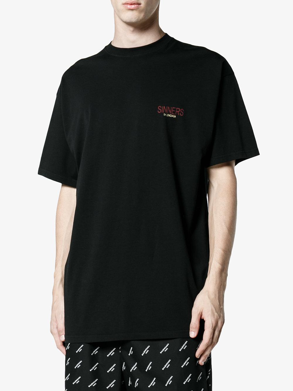 Balenciaga Sinners T-shirt in Black for Men | Lyst