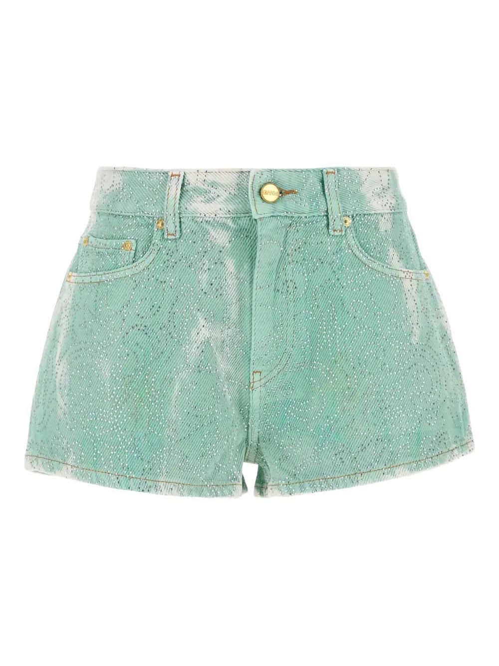 Shorts vaqueros en Verde de mujer Lyst