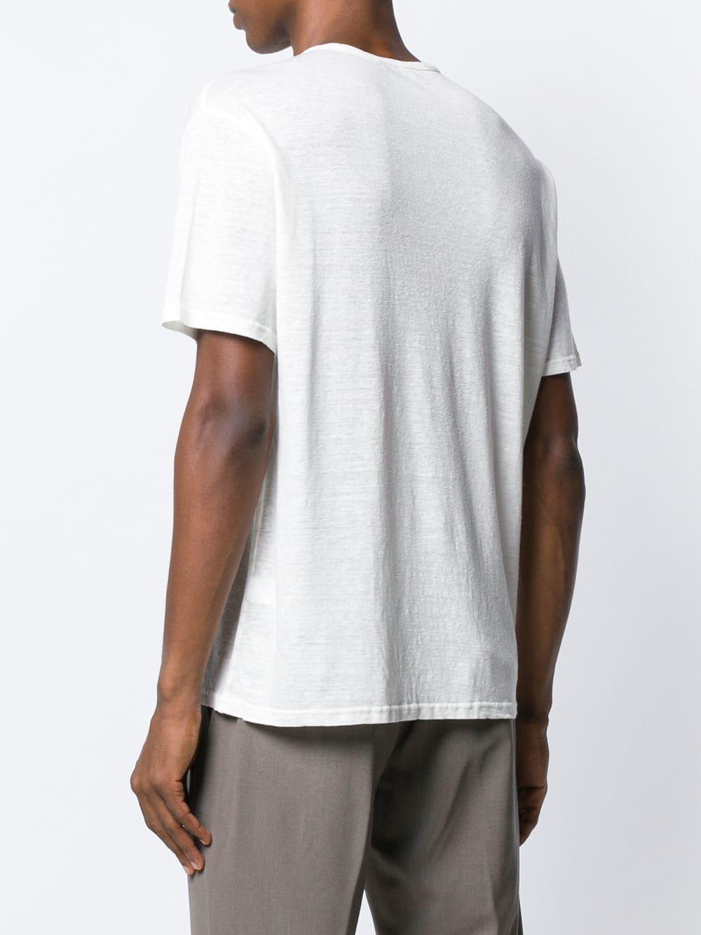 Roberto Collina Linen Short-sleeved T-shirt in White for Men - Lyst