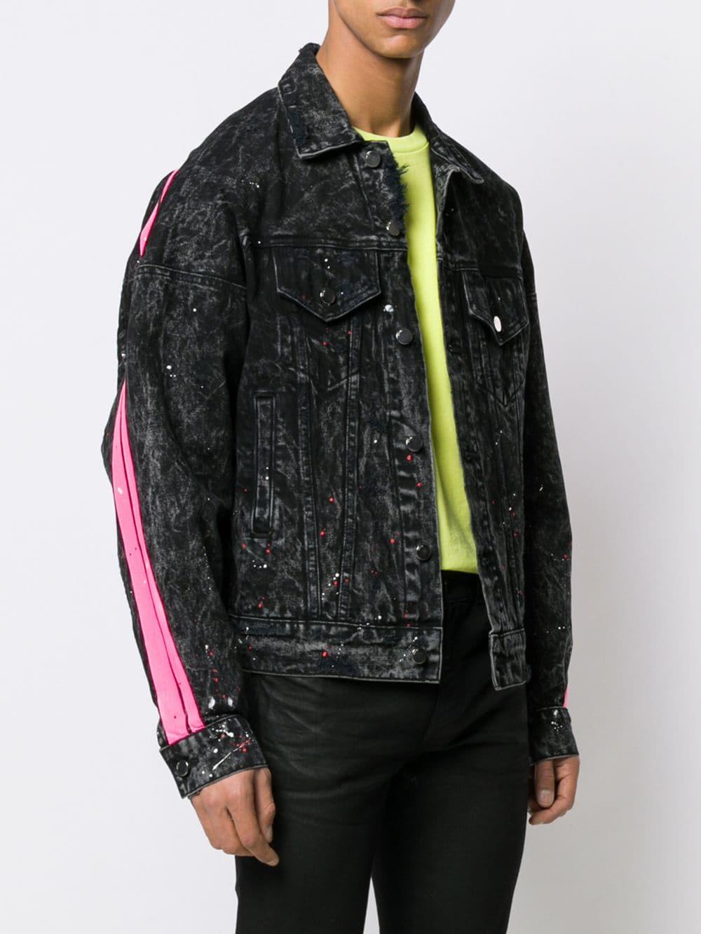 black and pink amiri jeans