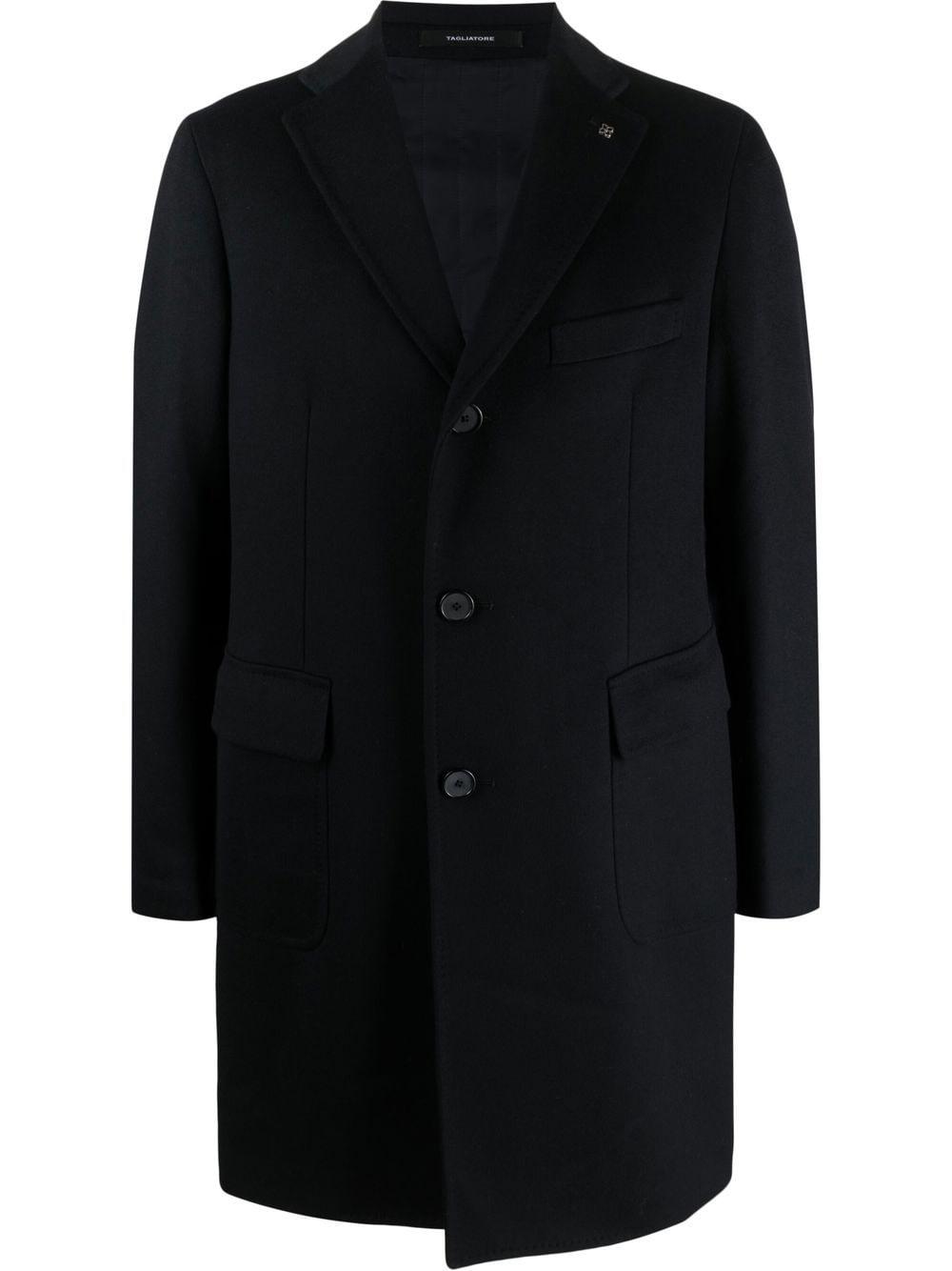 Tagliatore Single-breasted Tailored Coat in Black for Men | Lyst