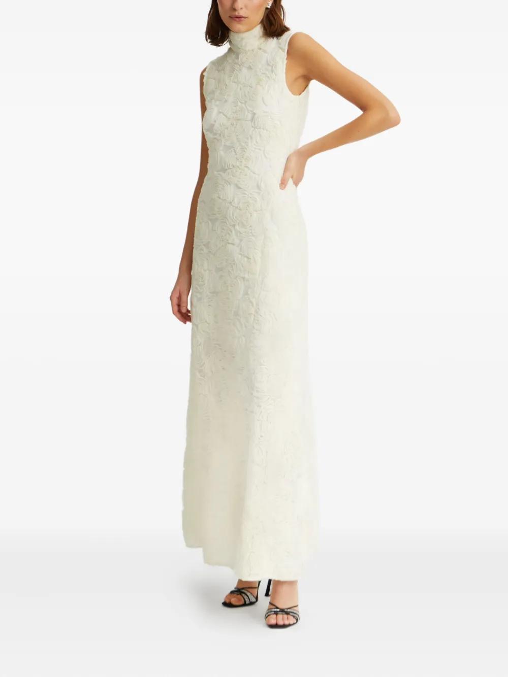 rotate birger christensen floral mesh maxi dress Flower Mesh Maxi Dress