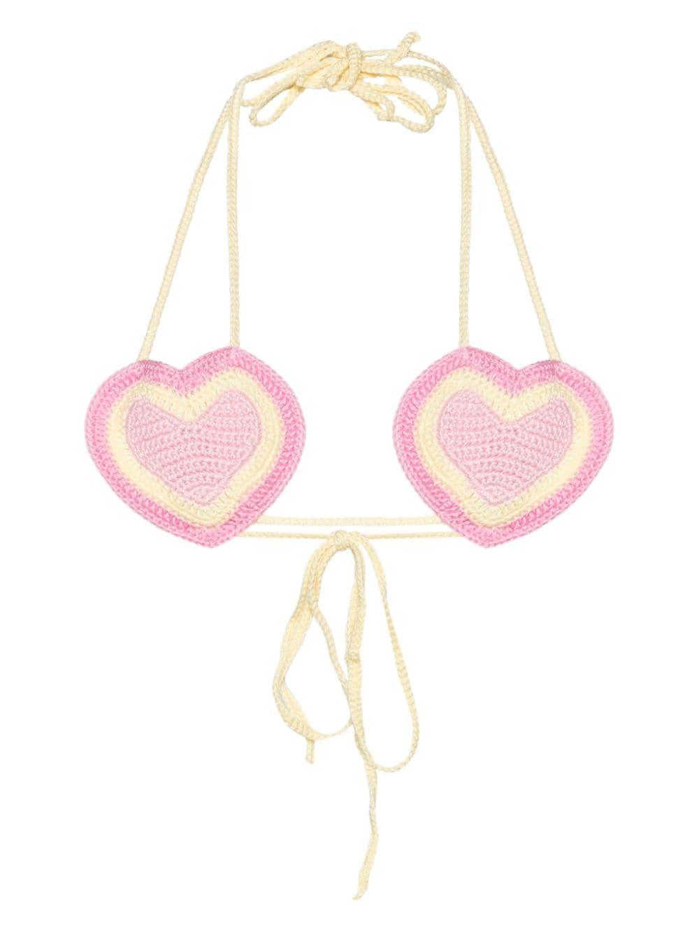 Gcds Crochet Bikini Top in Pink Lyst