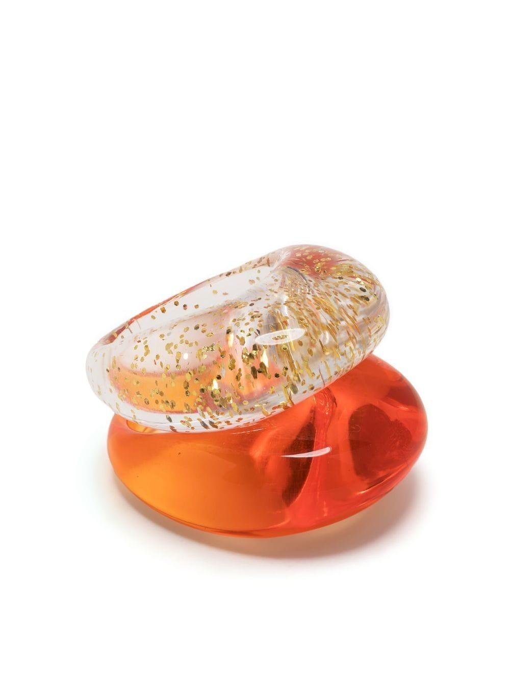 La Manso Persian Melon Dome Rings in Orange Lyst