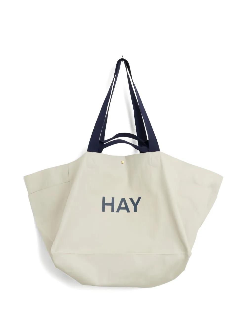 Hay Weekend Logo-Embroidered Tote Bag in White | Lyst