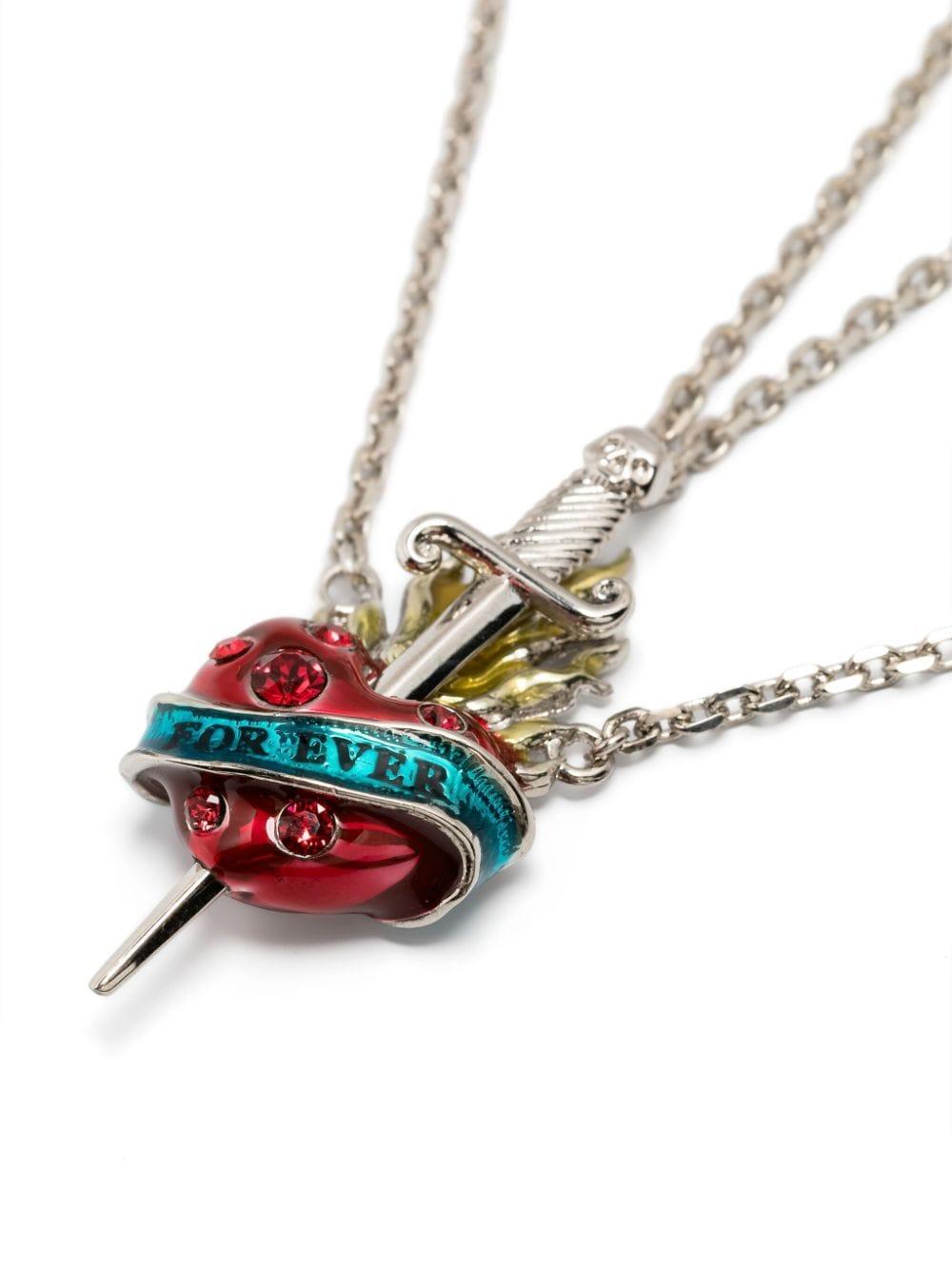 Jean Paul Gaultier The Heart Chain Necklace in Metallic | Lyst