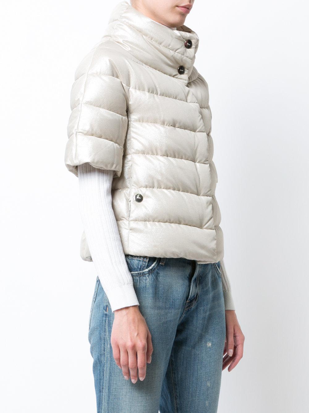 short sleeve puffer jacket