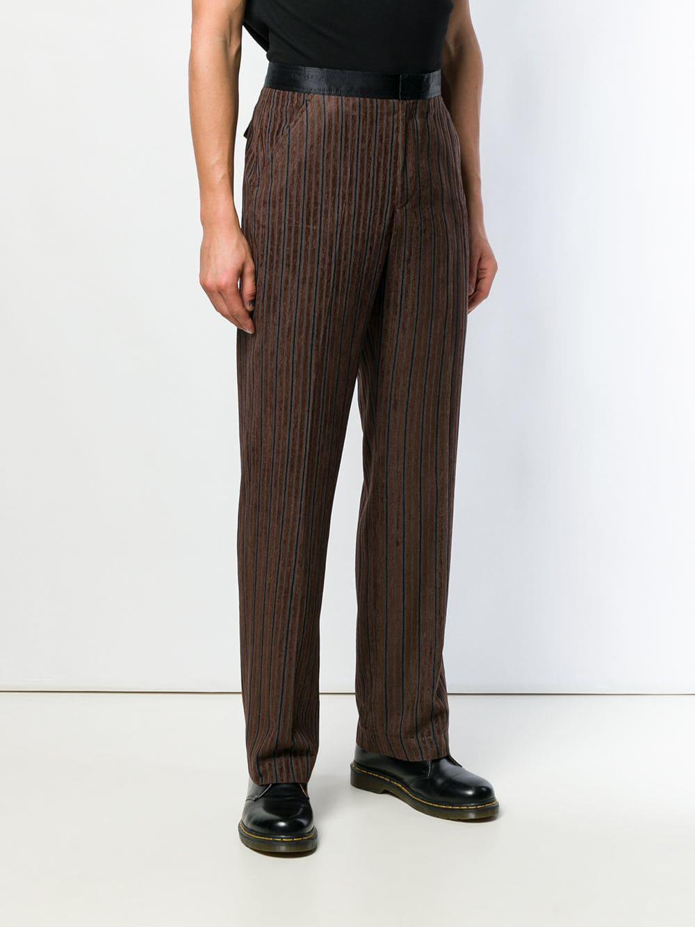Our Legacy Striped Corduroy Trousers in Brown for Men | Lyst