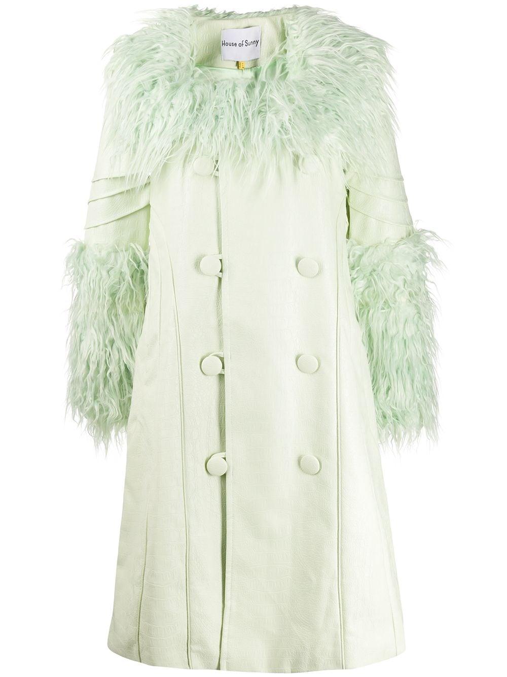 House Of Sunny Faux-fur Collar Coat in 
