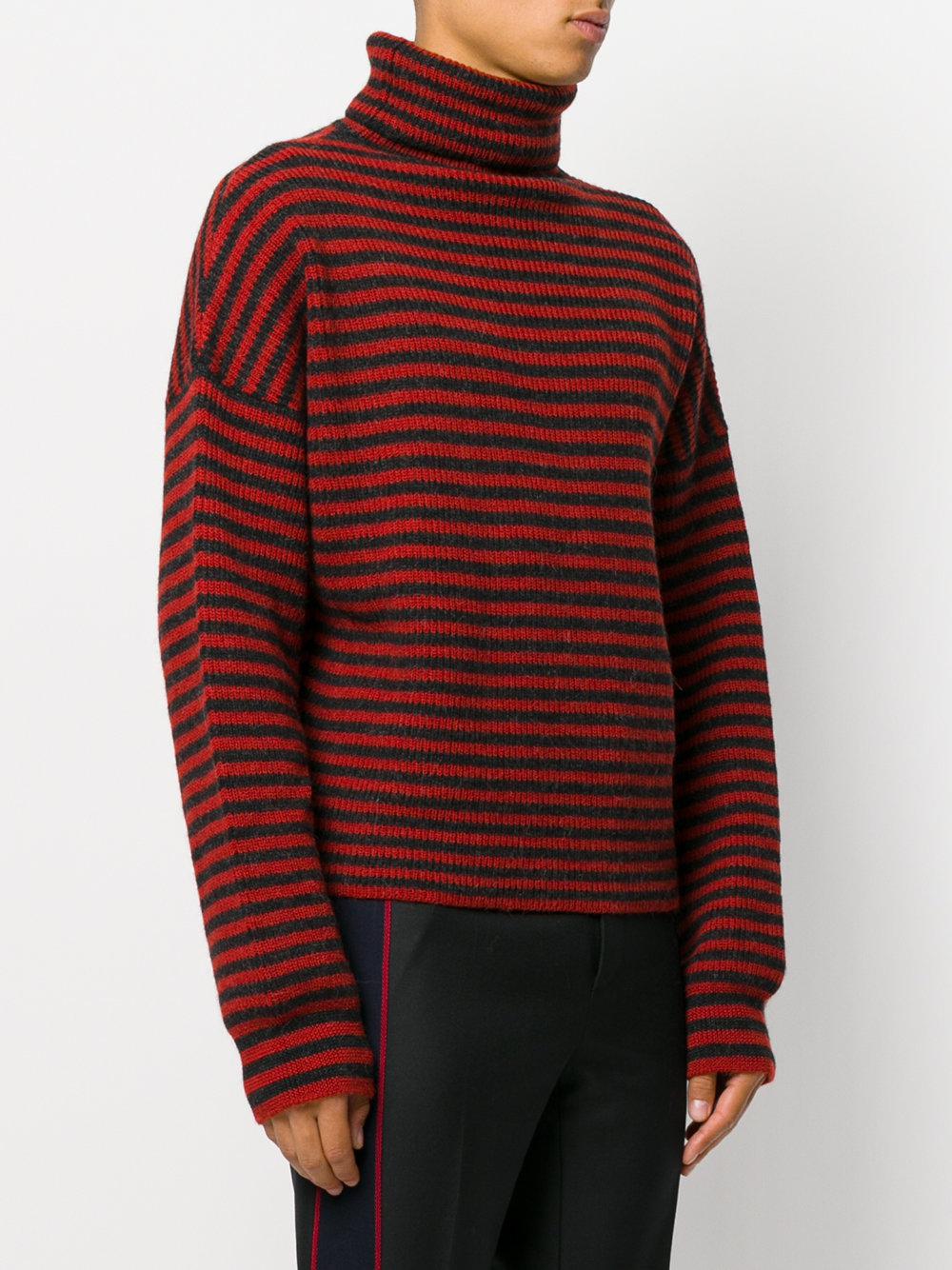 Lanvin Wool Turtleneck Sweater in Red for Men - Lyst