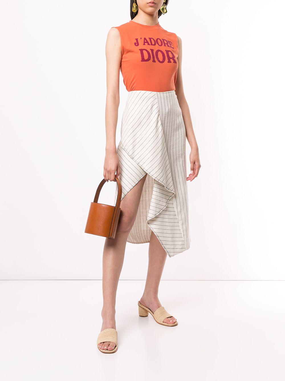 Dior Pre Owned J Adore Dior Sleeveless T Shirt In Orange Lyst