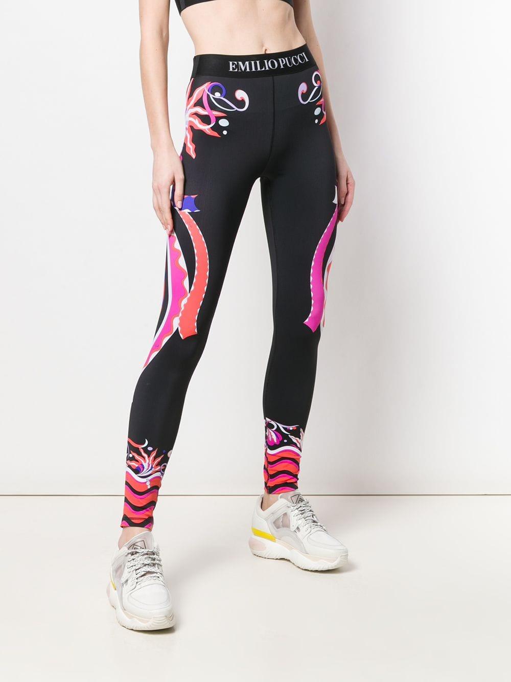 Emilio Pucci Burle Print Leggings in Black Lyst