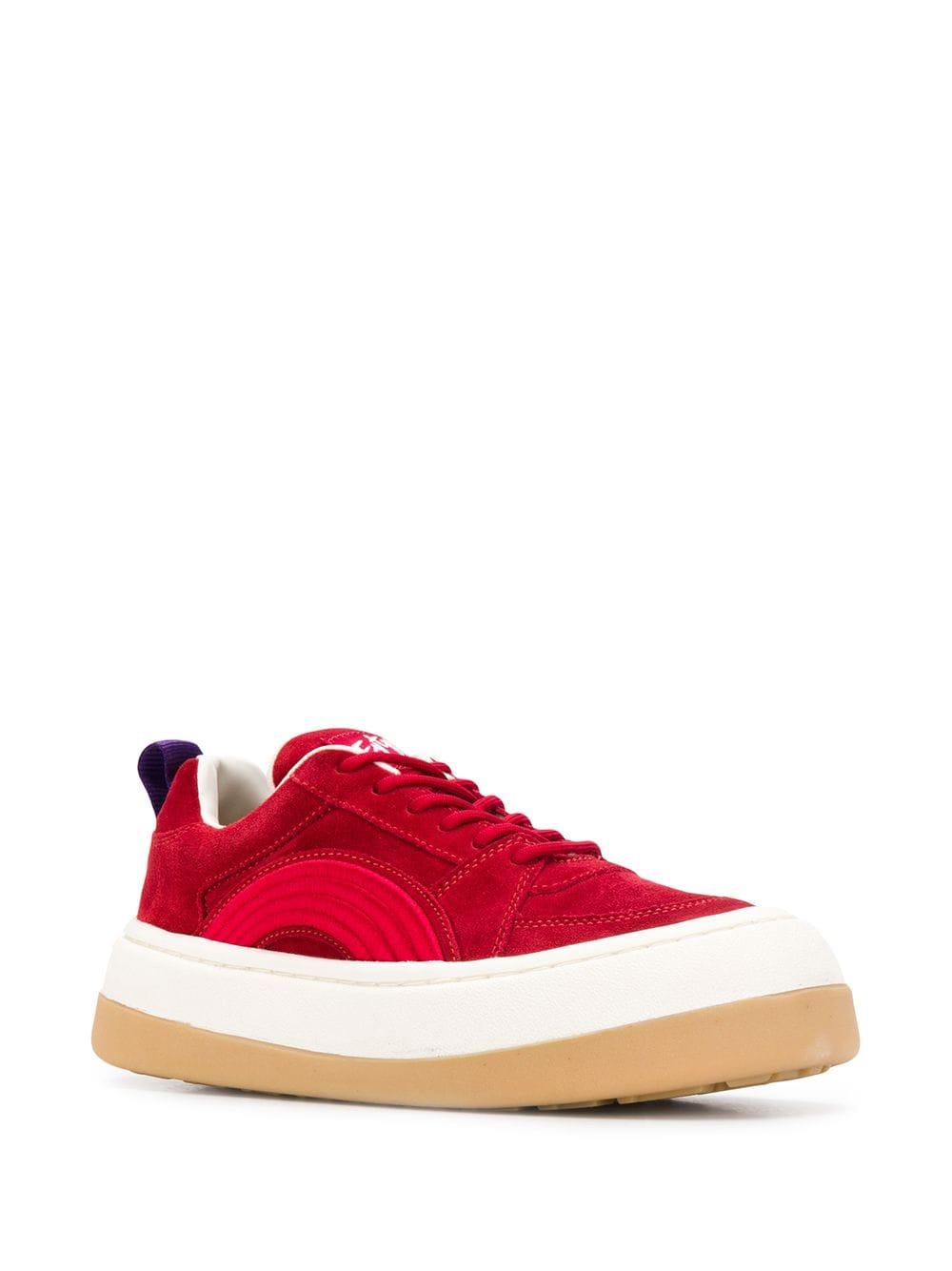 Eytys Sonic Suede Sneakers in Red | Lyst