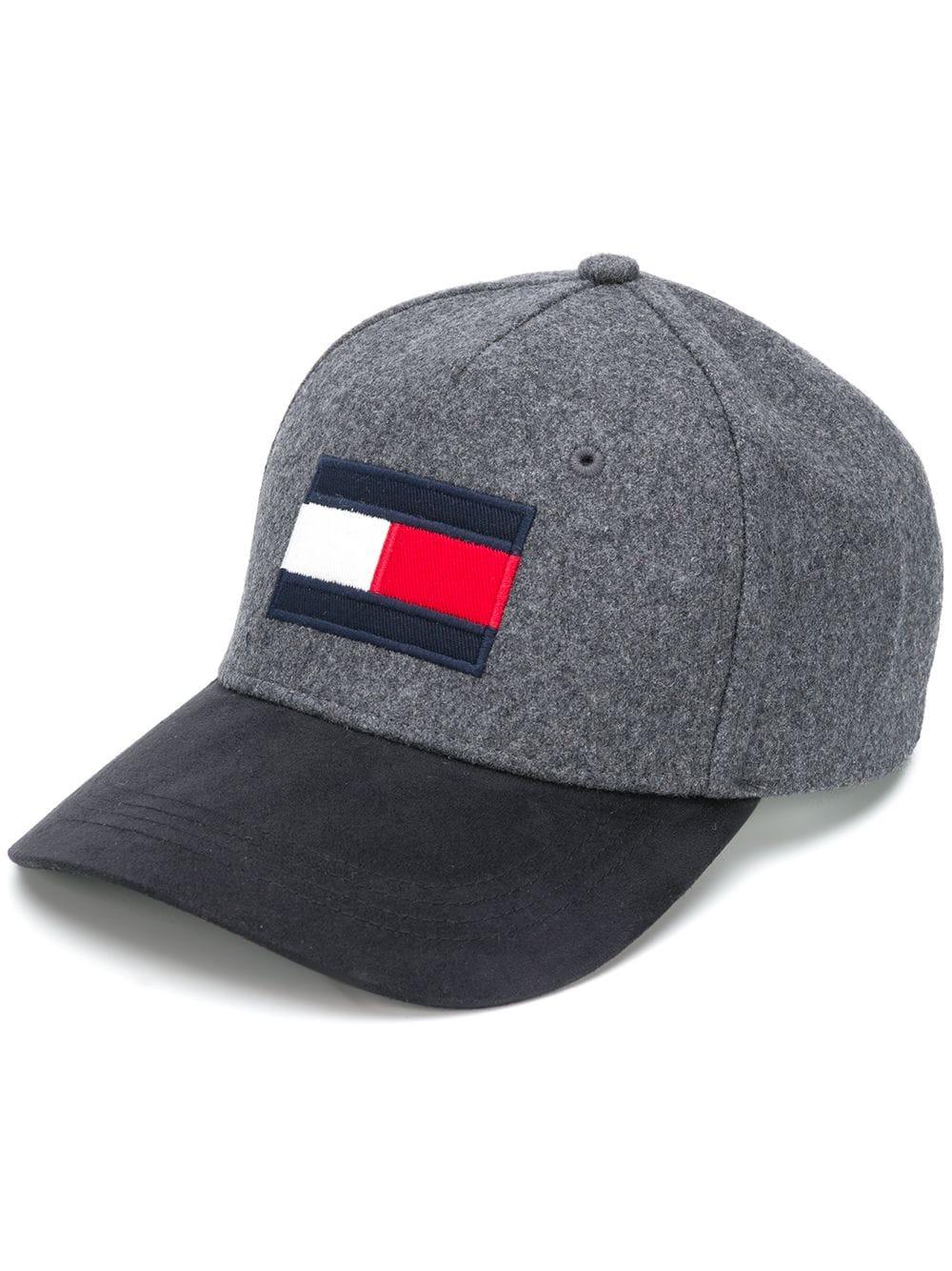 Tommy Hilfiger Wool Signature Baseball Cap in Grey (Gray) for Men Lyst