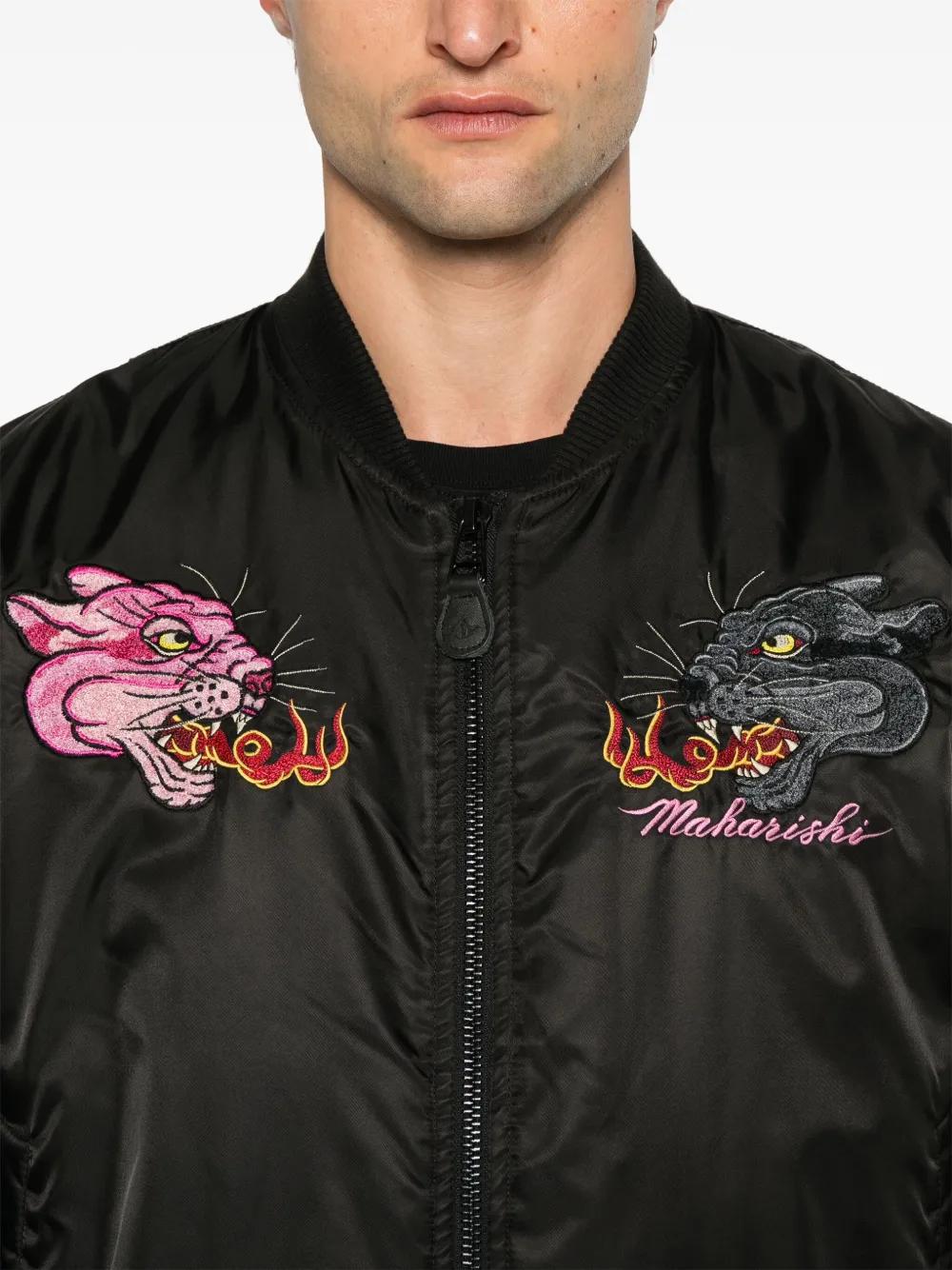 Maharishi 5345 Duality Panther Ma1 Bomber Jacket in Black for Men