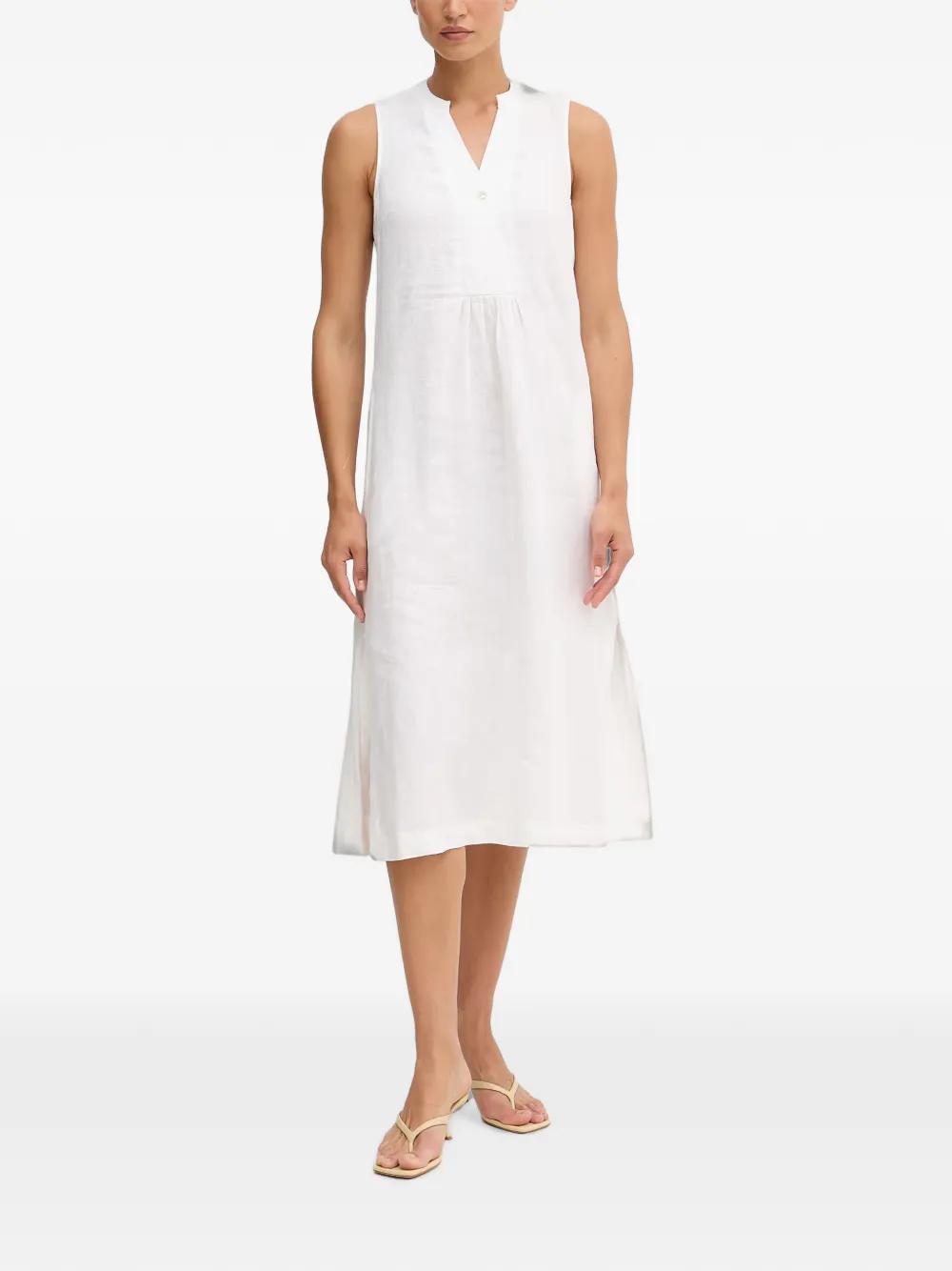 benetton linen dress 100% linen short dress