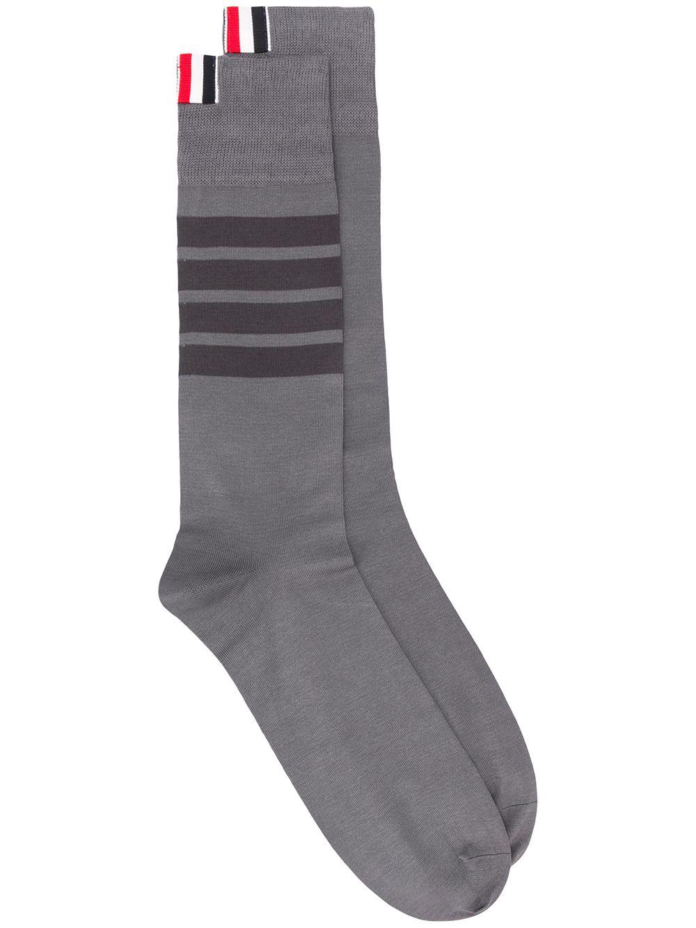 Thom Browne 4-bar Stripe Socks in Grey (Gray) for Men - Lyst