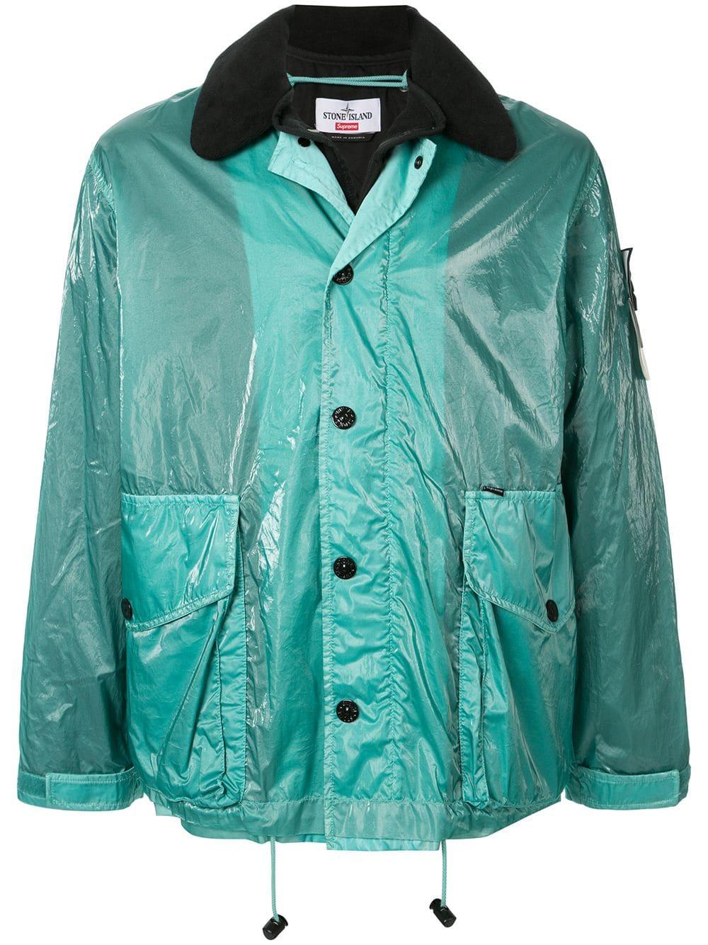 Supreme X Stone Island New Silk Light Jacket in Green for Men | Lyst