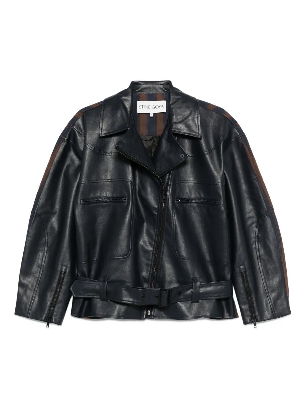 STINE GOYA Rockey ティンセル ライダースジャケット STINE GOYA Rockey tinsel biker jacket | THE OUTNET