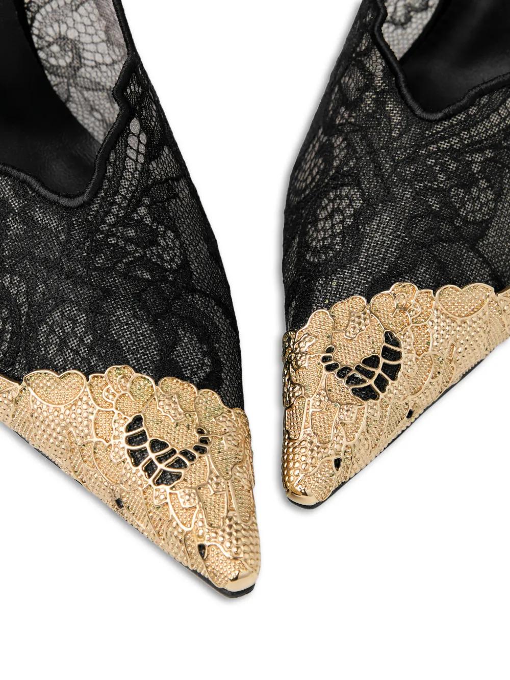 Jimmy Choo Faiz 100 レース メタルトゥ パンプス ブラック | Lyst
