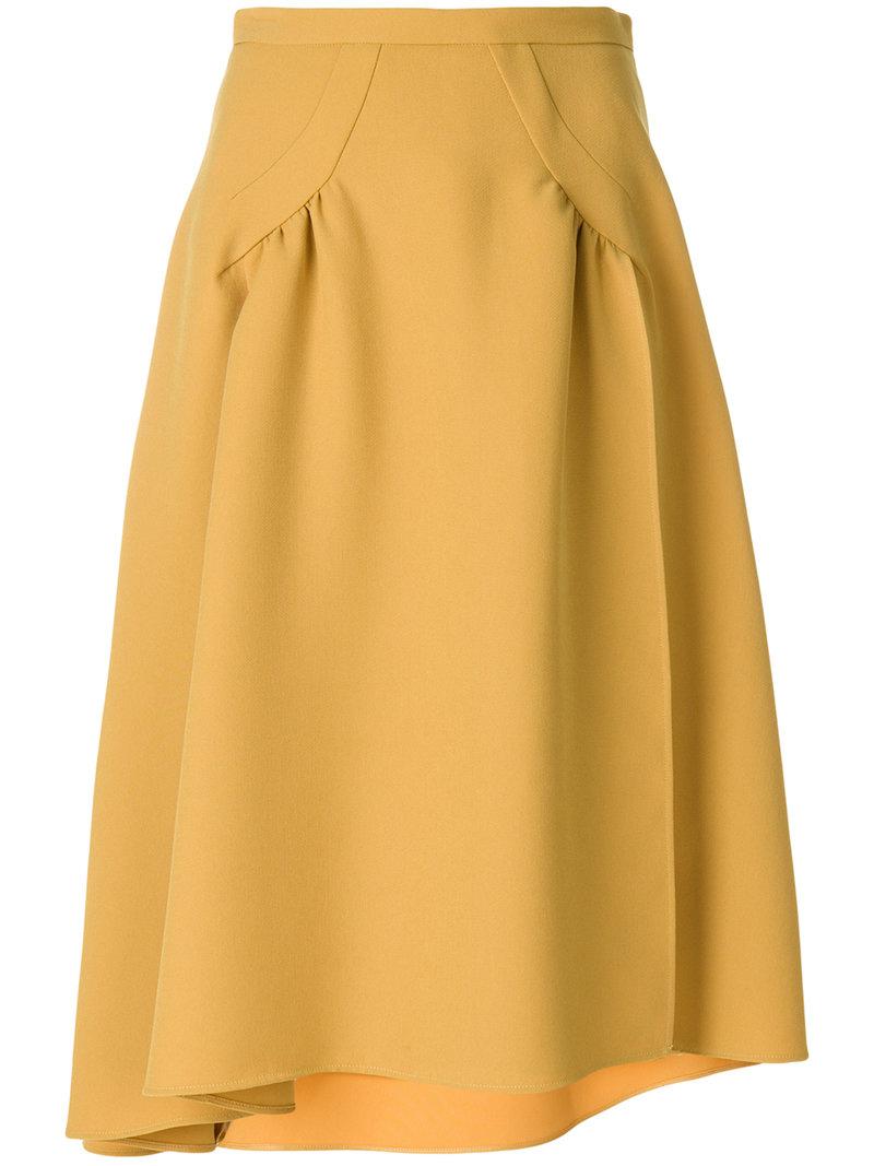 Lyst - N°21 Midi Full Skirt in Yellow