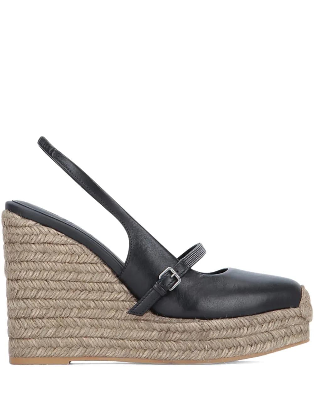 シューズ・サンダルその他 BRUNELLO CUCINELLI Woman Wedge shoes Charcoal MZSFG1996 Wedges for Woman in Light Grey | Brunello Cucinelli