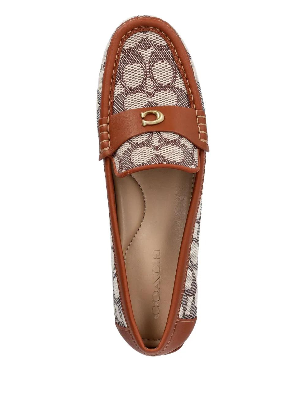 COACH Loafers With Monogram in Brown | Lyst