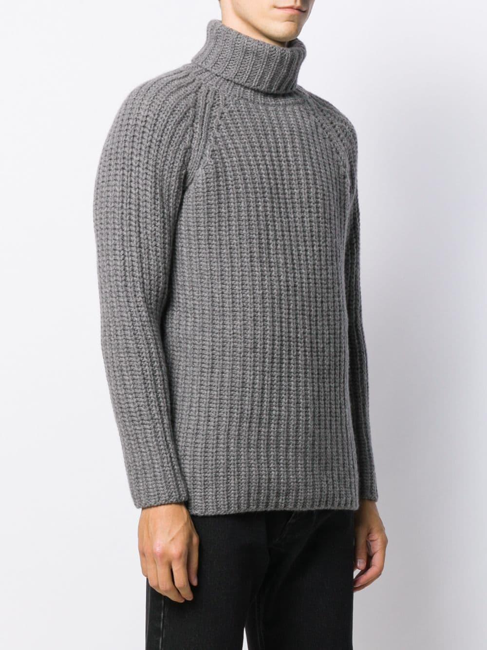 mens grey turtleneck jumper