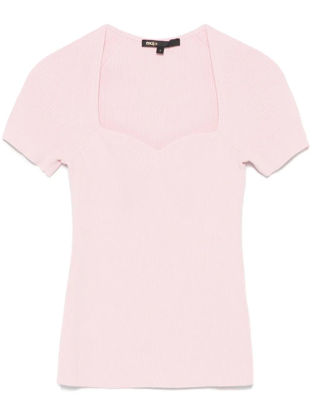 Petit Pull (top) Rose Maje Taille 2 - Occasion En Très Bon état - Style Féminin Et Tendance