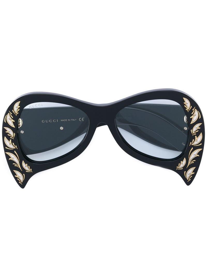 afskaffe Husk Forinden Gucci Inverted Cat Eye Glasses in Black | Lyst
