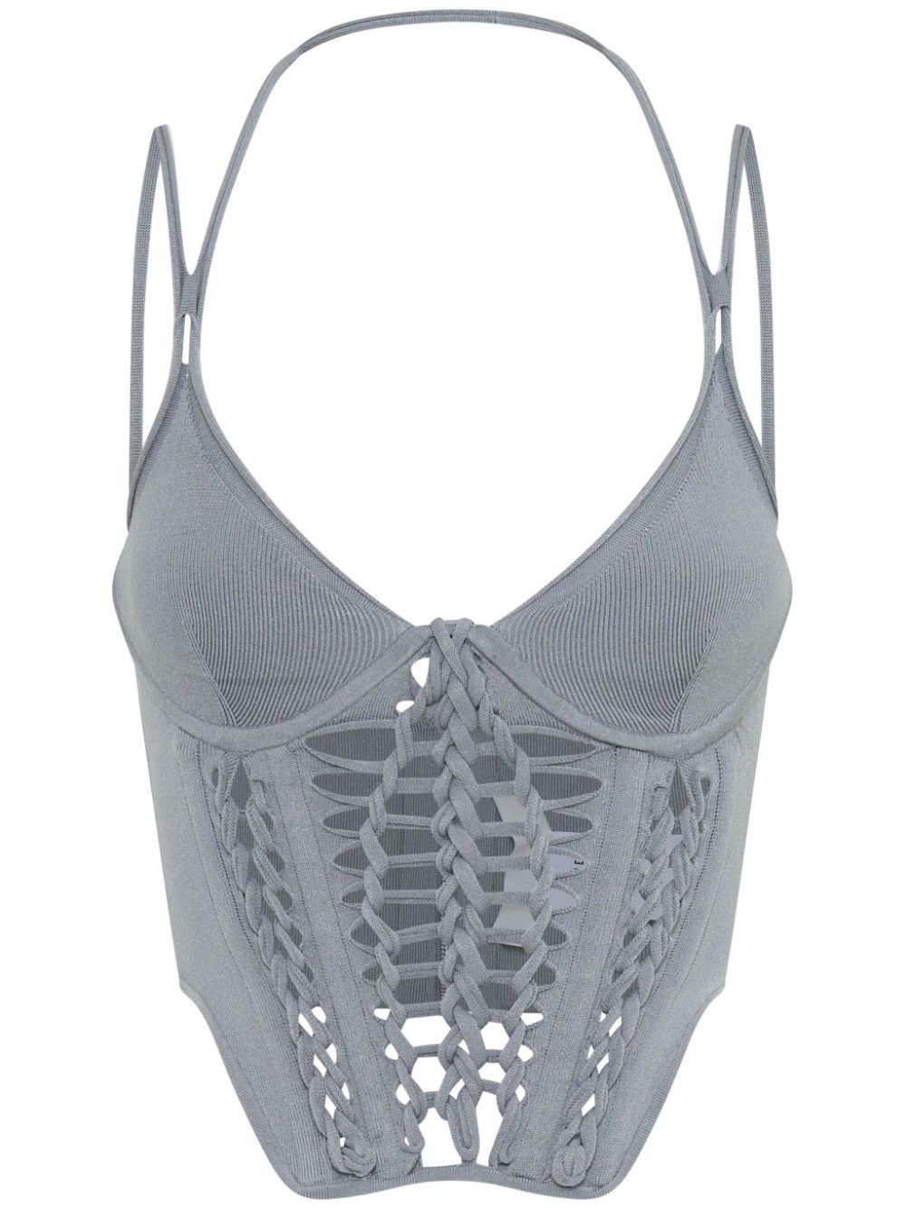Dion Lee Braided corset top - White