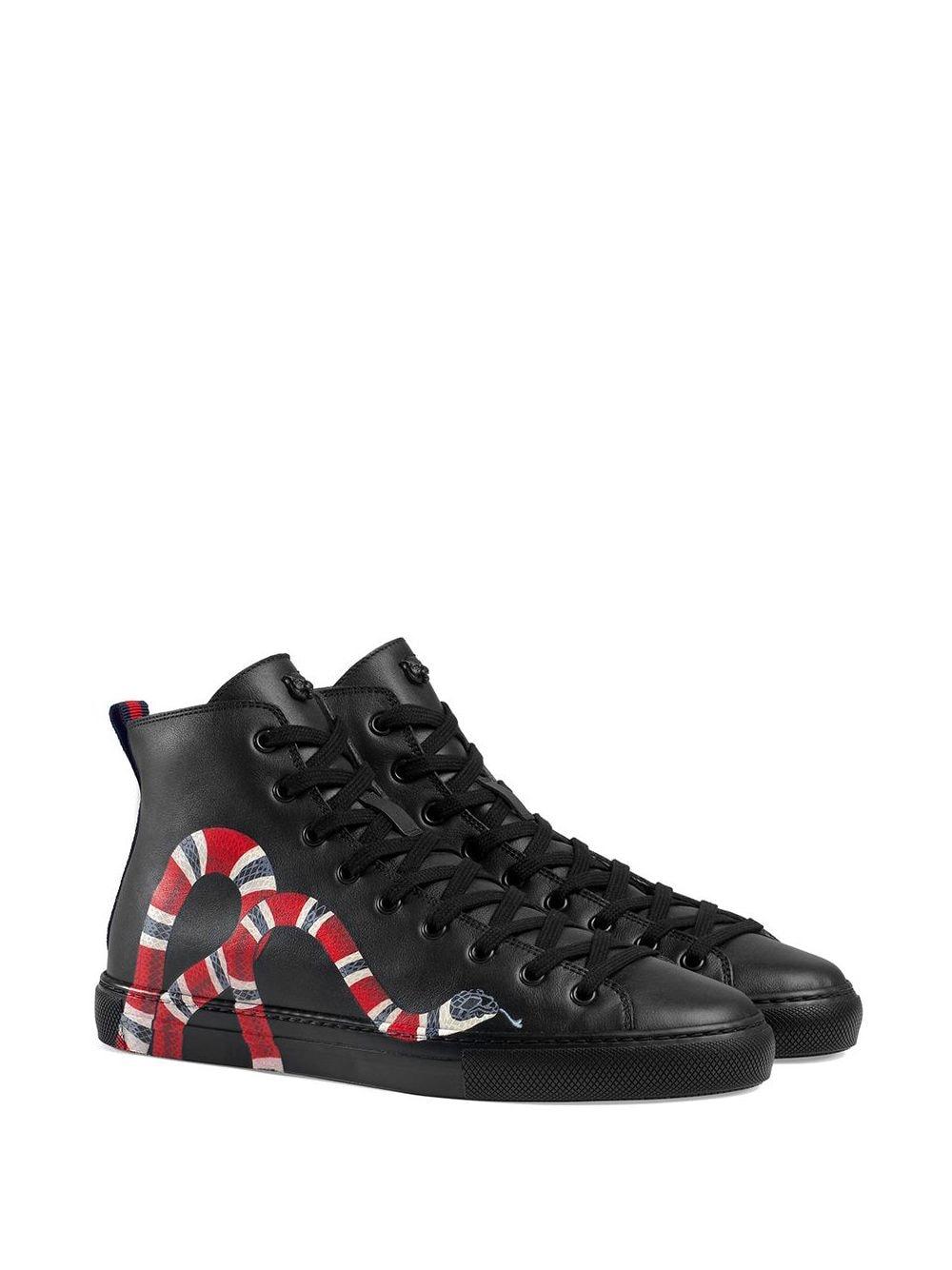 Gucci Leather High-top With in Black | Lyst