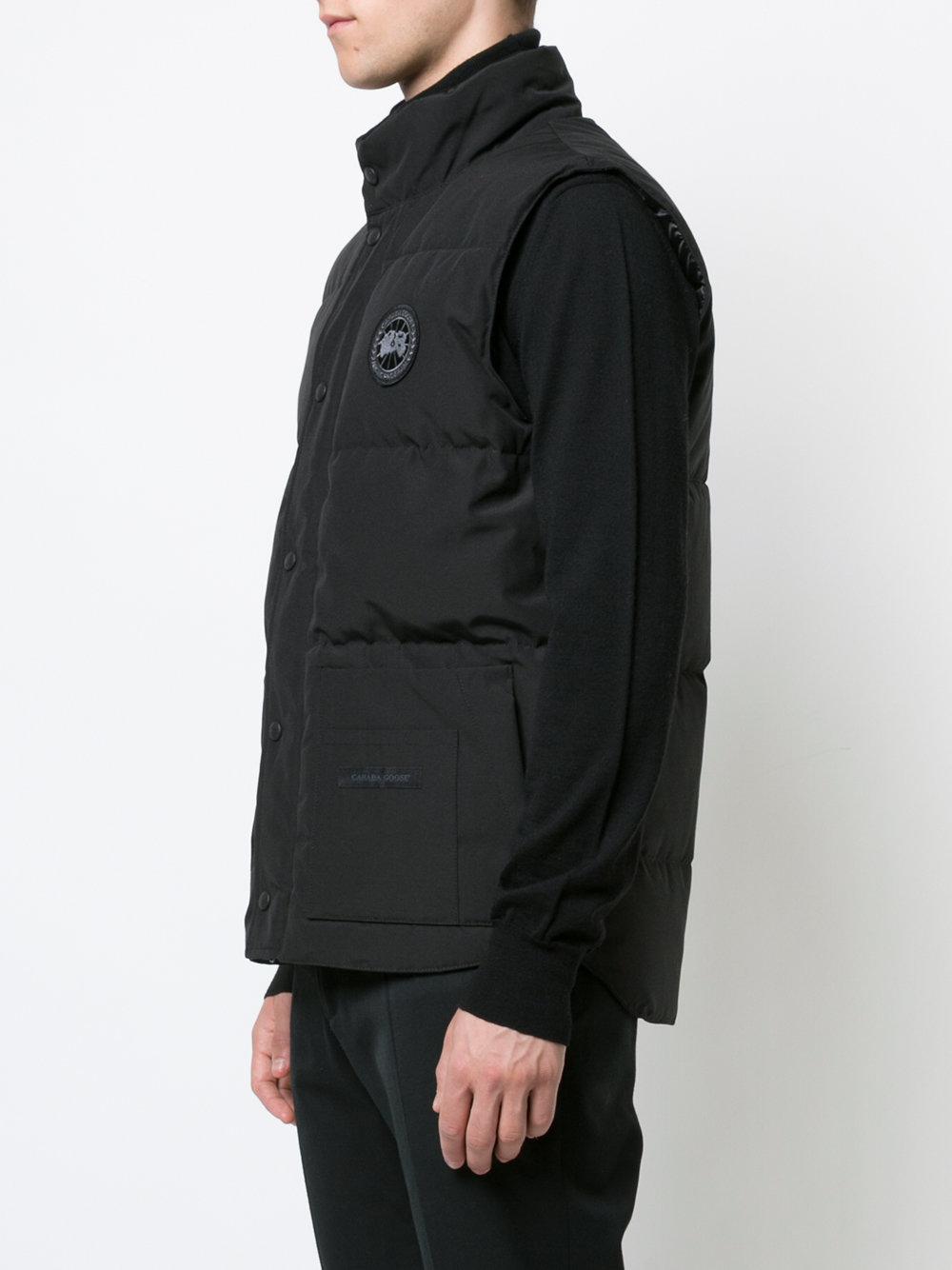 Canada Goose Cotton Logo Badge Gilet in Black for Men Lyst