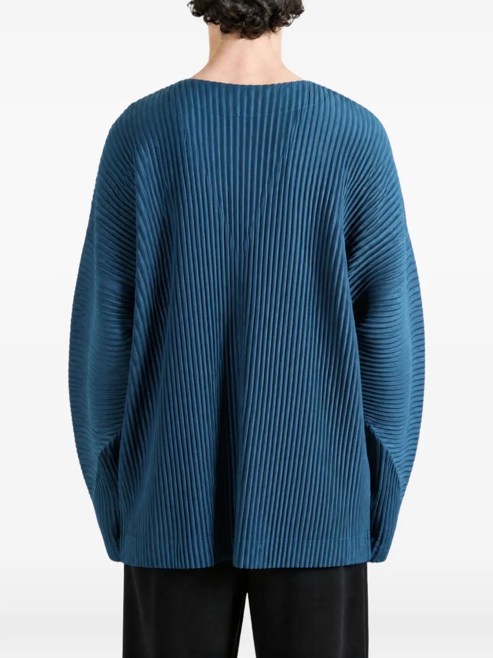 メンズ Homme Plissé Issey Miyake プリーツ カーディガン ブルー | Lyst