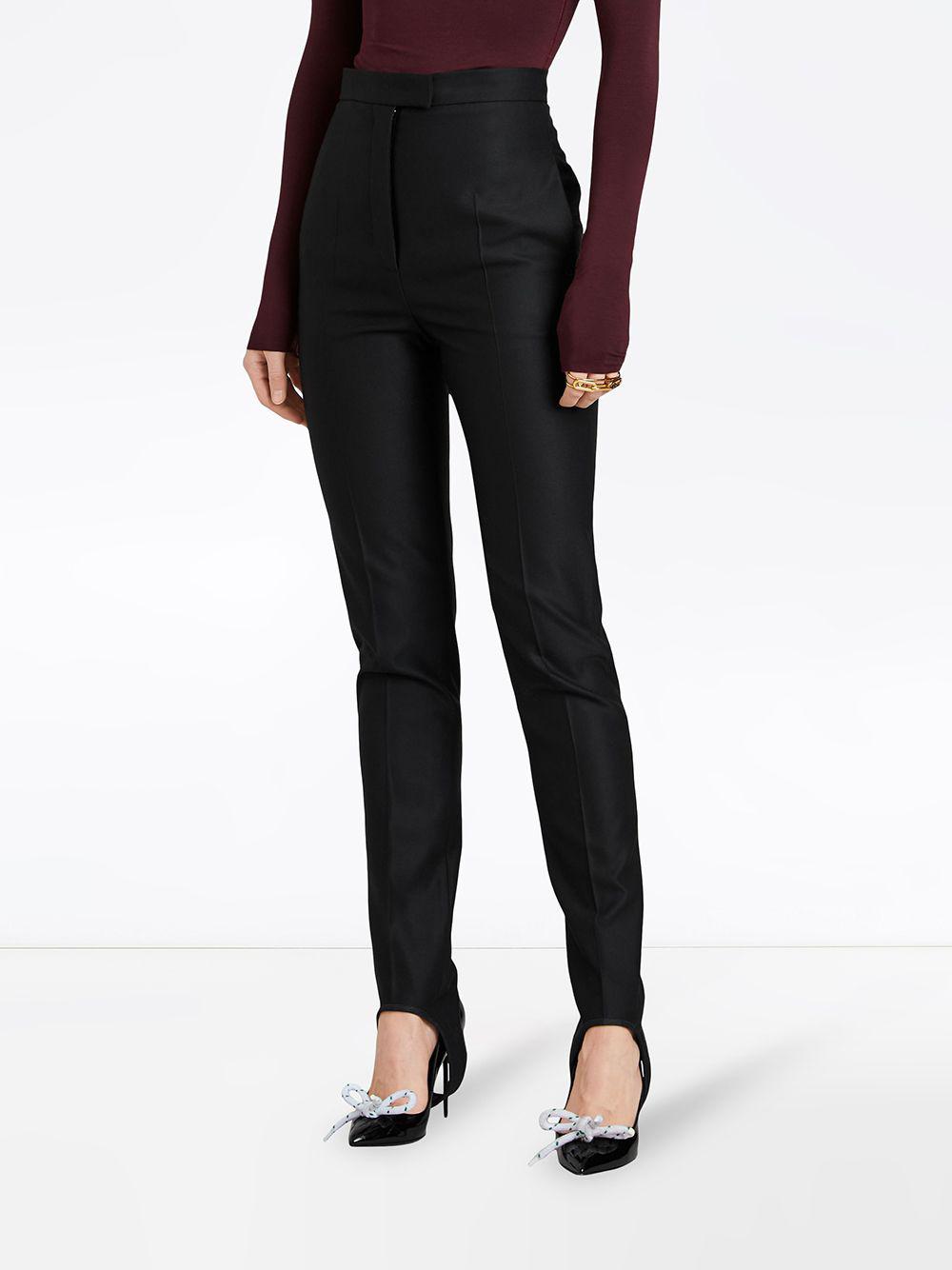 Burberry Cotton High-waist Jodhpur Trousers in Black - Lyst