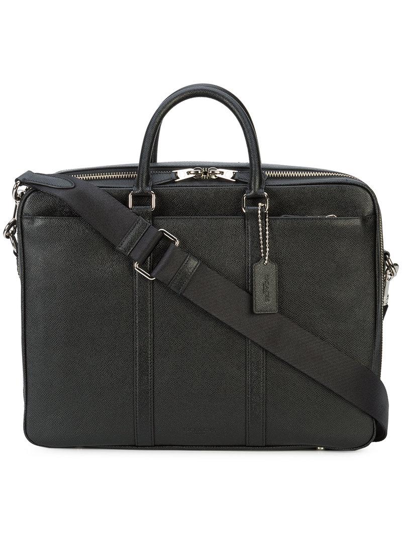 coach double zip briefcase