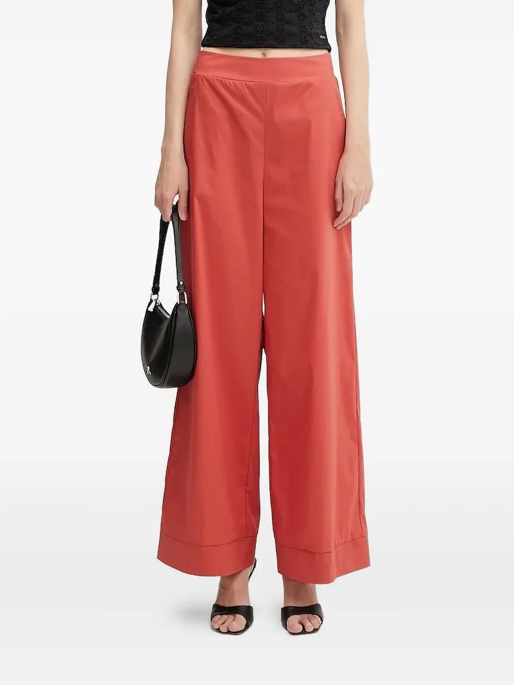 パンツ LIU JO WIDE LEG PANTS Wide-leg trousers with belt colour black | Liu Jo