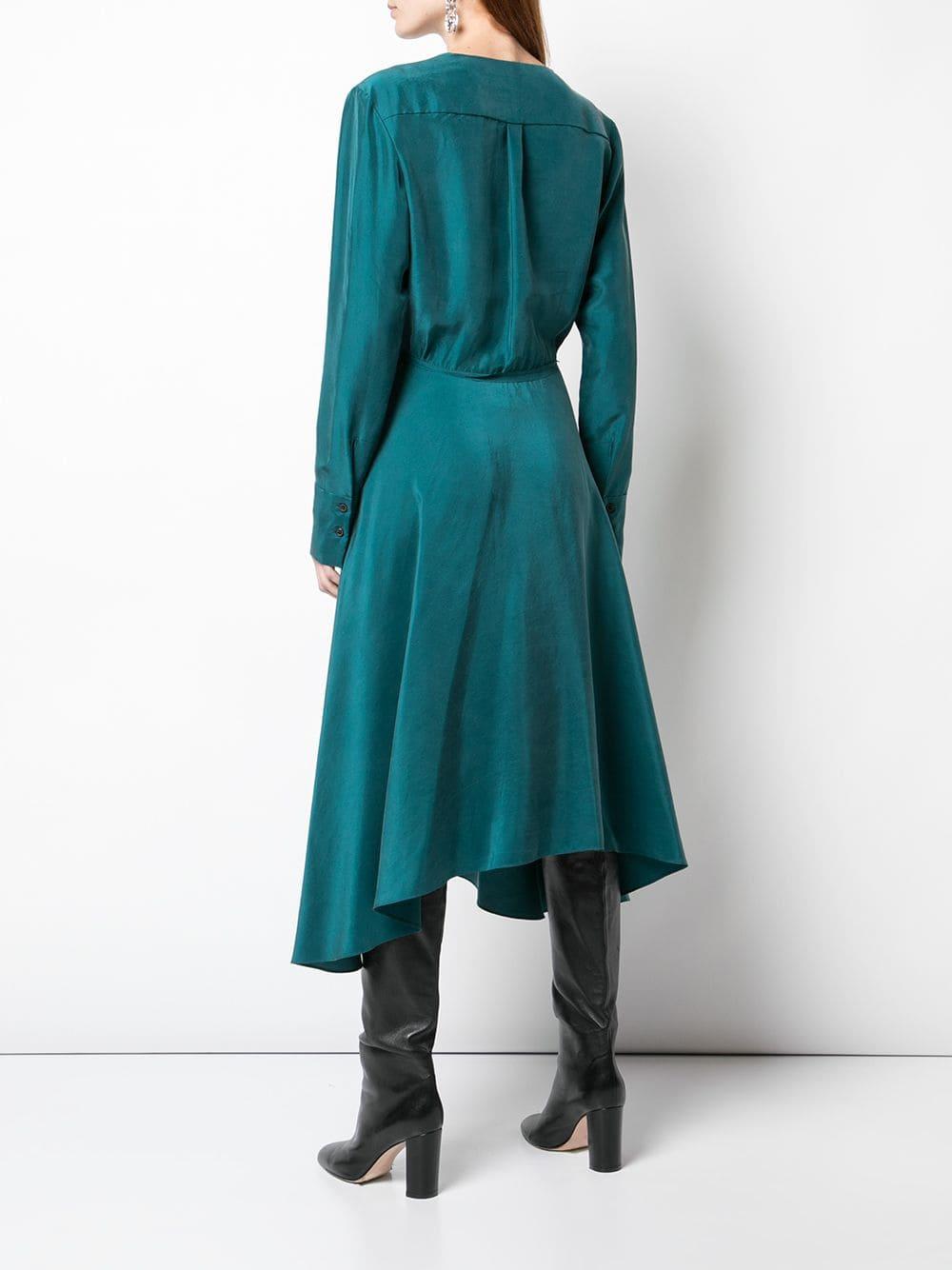 jason wu green silk dress