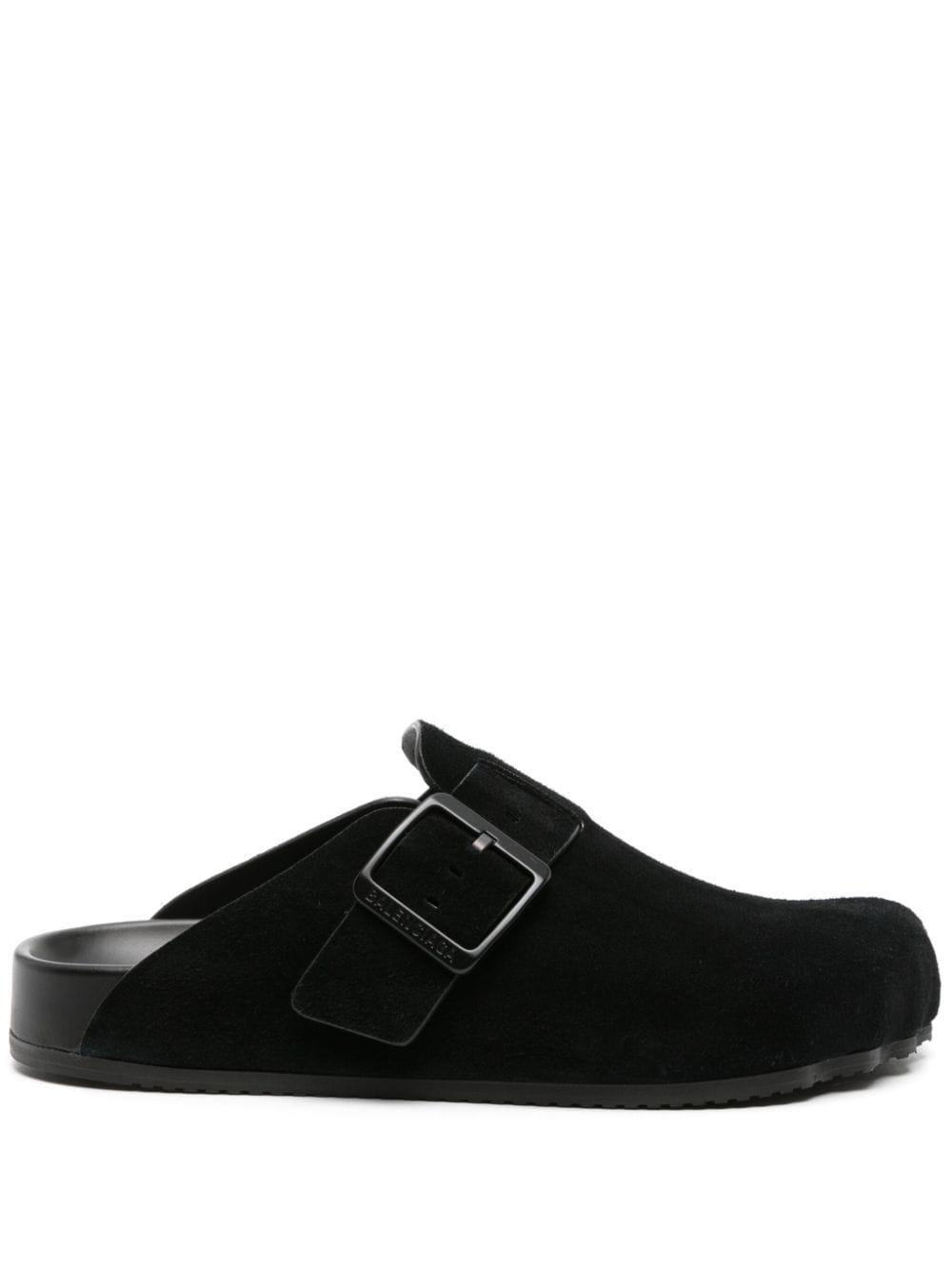 メンズ Balenciaga Sunday スエード ミュール ブラック | Lyst
