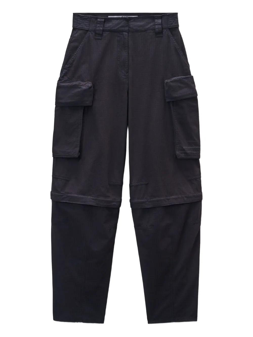 パンツ Alexander Wang Black tech fabric cargo pant Cargo Pants with Oversize Pockets in BLACK | alexanderwang®