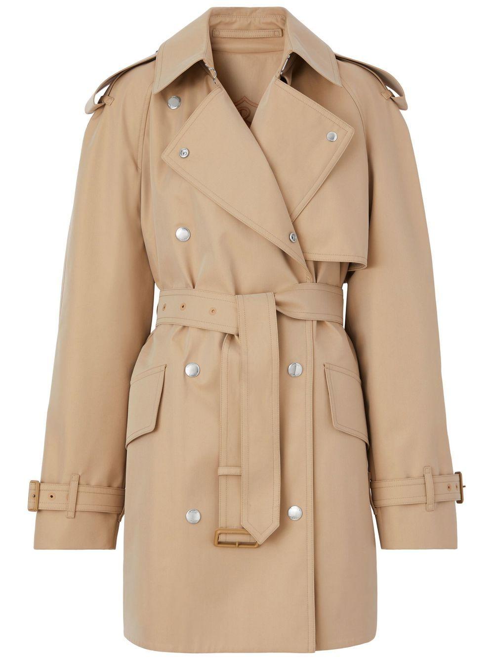 Burberry Bonded Cotton Gabardine Trench Coat in Natural | Lyst Canada