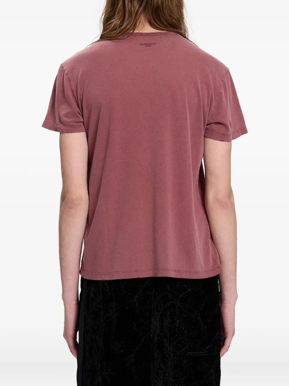 ANN DEMEULEMEESTER 半袖 ピンク 36 メンズ Ann Demeulemeester Tシャツ (半袖) | オンラインセールは最大