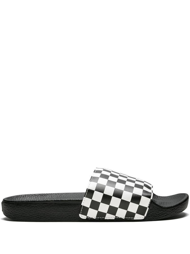 vans checkerboard flip flops