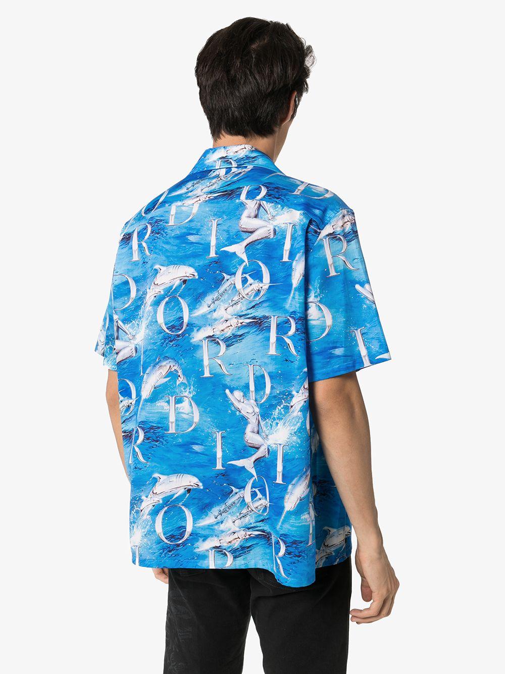 Dior Homme 2022 Animal Print T-Shirt - Blue T-Shirts, Clothing