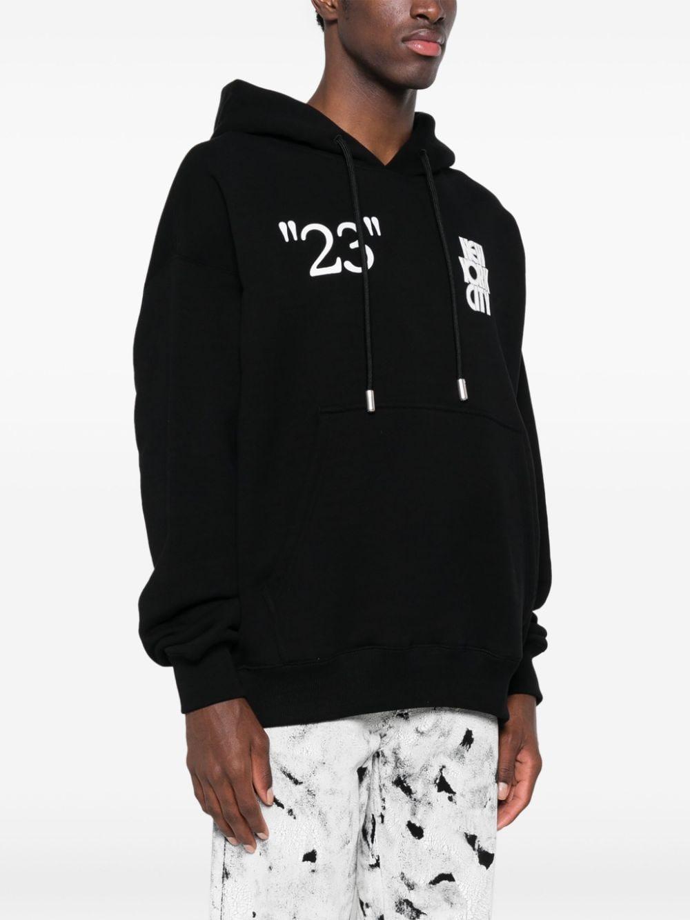VIP【関税送料無料】希少 OFF-WHITE LOGO COTTON HOODIE Off-White logo-print Cotton Hoodie | Black | FARFETCH
